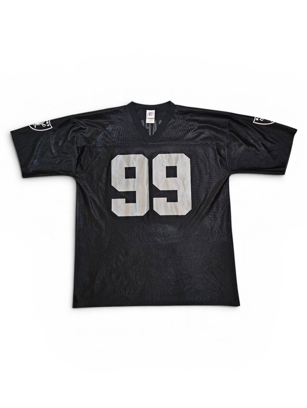Vintage NFL Warren Sapps Oakland Raiders Black Mesh Jersey